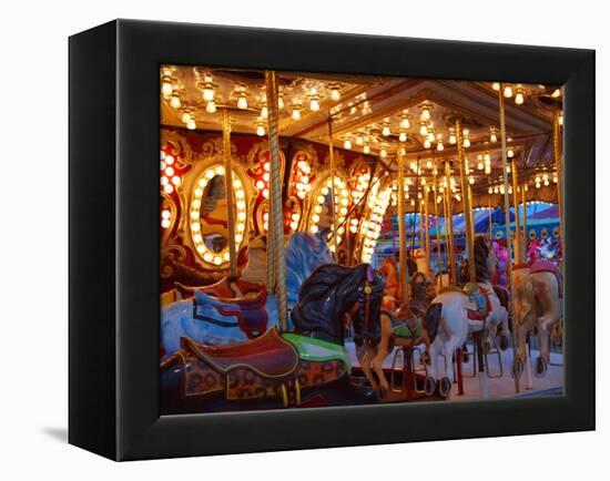 Merry go Round, Indiana State Fair, Indianapolis, Indiana,-Anna Miller-Framed Premier Image Canvas