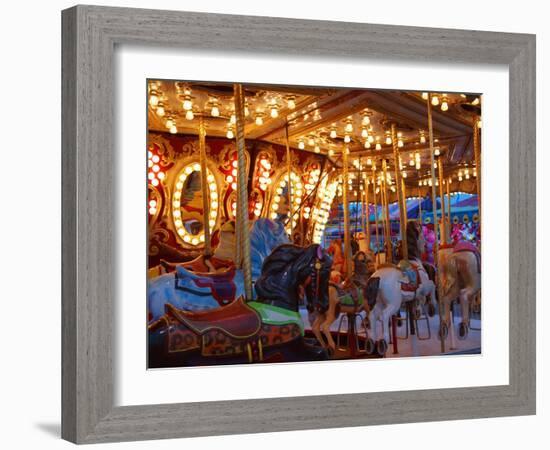 Merry go Round, Indiana State Fair, Indianapolis, Indiana,-Anna Miller-Framed Photographic Print