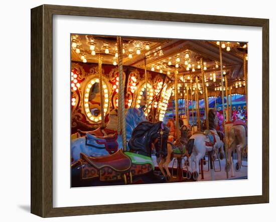 Merry go Round, Indiana State Fair, Indianapolis, Indiana,-Anna Miller-Framed Photographic Print