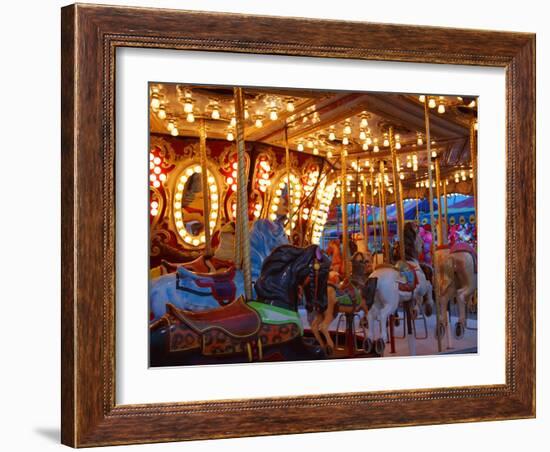 Merry go Round, Indiana State Fair, Indianapolis, Indiana,-Anna Miller-Framed Photographic Print