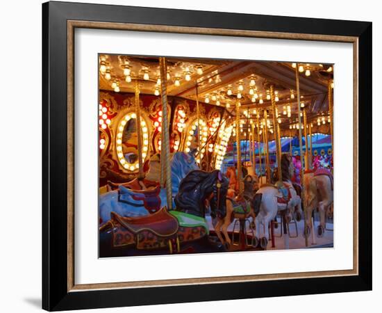 Merry go Round, Indiana State Fair, Indianapolis, Indiana,-Anna Miller-Framed Photographic Print