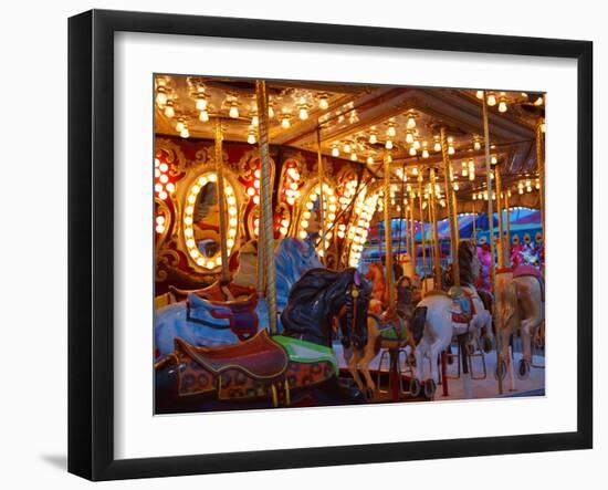 Merry go Round, Indiana State Fair, Indianapolis, Indiana,-Anna Miller-Framed Photographic Print