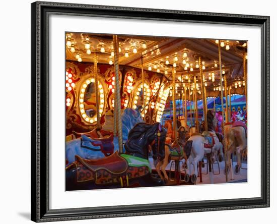 Merry go Round, Indiana State Fair, Indianapolis, Indiana,-Anna Miller-Framed Photographic Print