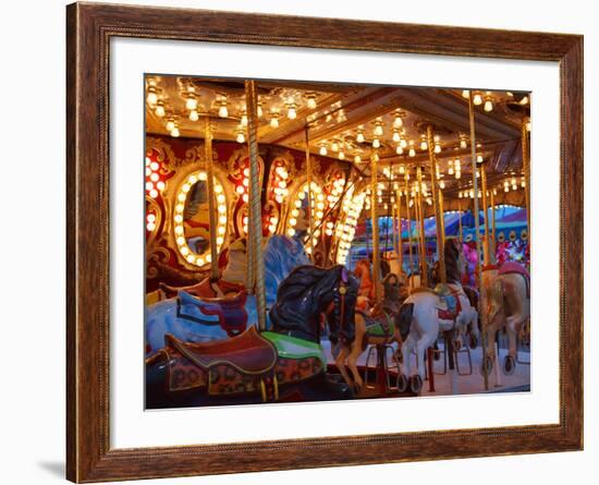 Merry go Round, Indiana State Fair, Indianapolis, Indiana,-Anna Miller-Framed Photographic Print