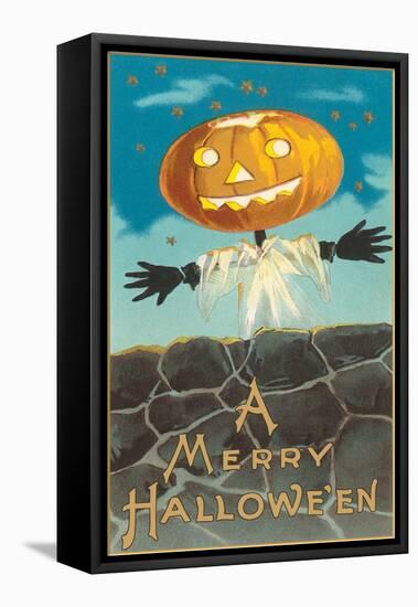 Merry Halloween, Jack O'Lantern by Wall-null-Framed Stretched Canvas