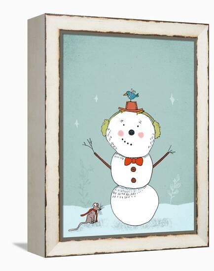 Merry Little Snowman, 2019 (Digital)-Roberta Murray-Framed Premier Image Canvas