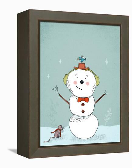 Merry Little Snowman, 2019 (Digital)-Roberta Murray-Framed Premier Image Canvas