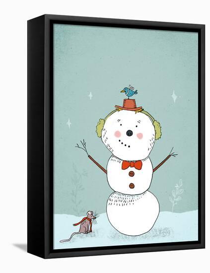 Merry Little Snowman, 2019 (Digital)-Roberta Murray-Framed Premier Image Canvas