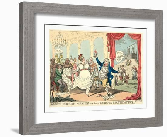 Merry Making on the Regents Birth Day-null-Framed Giclee Print