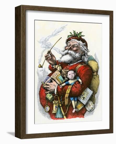 Merry Old Santa Claus, 1880s-null-Framed Giclee Print
