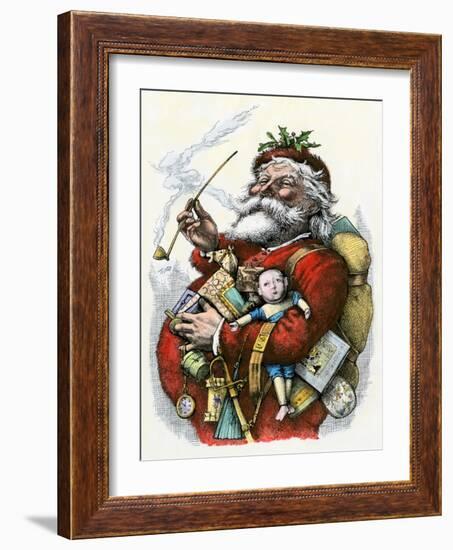 Merry Old Santa Claus, 1880s-null-Framed Giclee Print