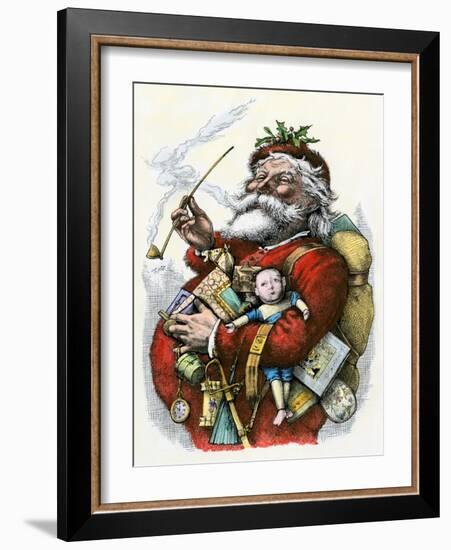 Merry Old Santa Claus, 1880s-null-Framed Giclee Print