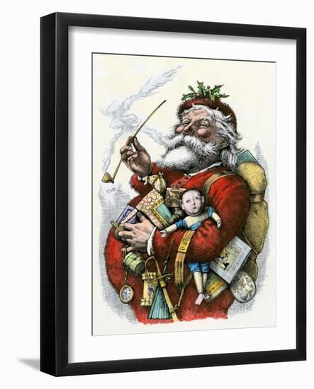 Merry Old Santa Claus, 1880s-null-Framed Giclee Print