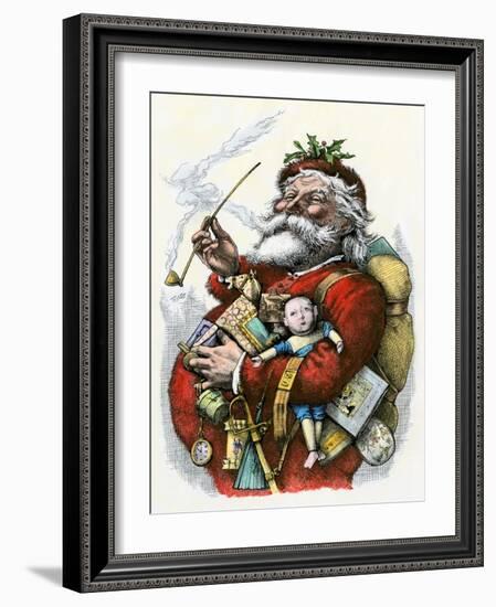 Merry Old Santa Claus, 1880s-null-Framed Giclee Print