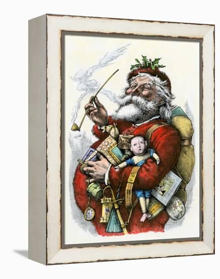 Merry Old Santa Claus, 1880s-null-Framed Premier Image Canvas