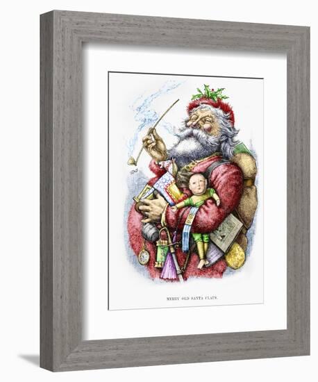 Merry Old Santa Claus, Engraved by the Artist, 1889-Thomas Nast-Framed Giclee Print