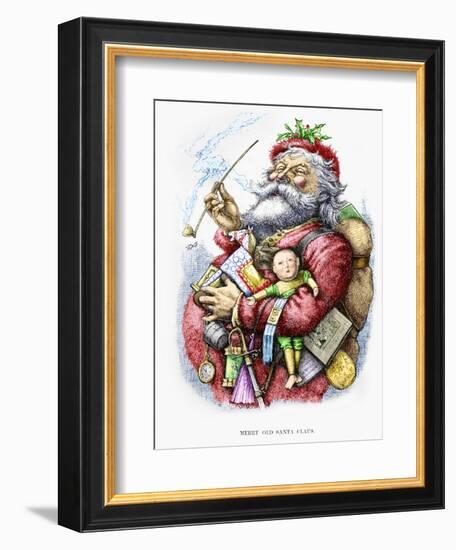 Merry Old Santa Claus, Engraved by the Artist, 1889-Thomas Nast-Framed Giclee Print