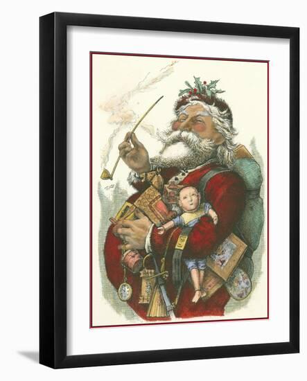 Merry Santa-Vision Studio-Framed Art Print