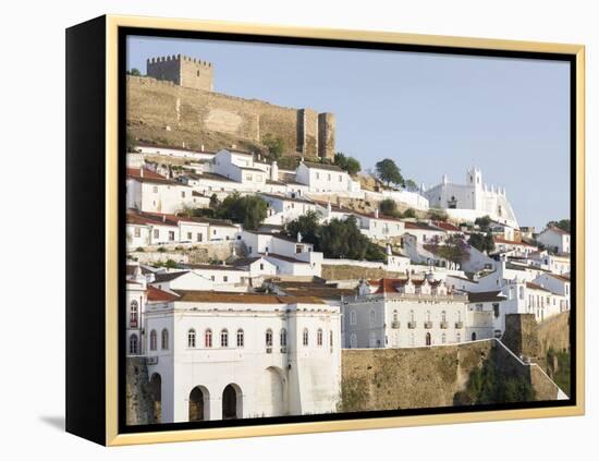 Mertola on the banks of Rio Guadiana in the Alentejo. Portugal-Martin Zwick-Framed Premier Image Canvas