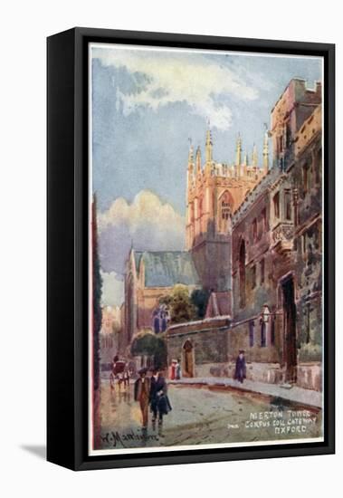 Merton College Tower, Corpus Christi Gateway-William Matthison-Framed Premier Image Canvas