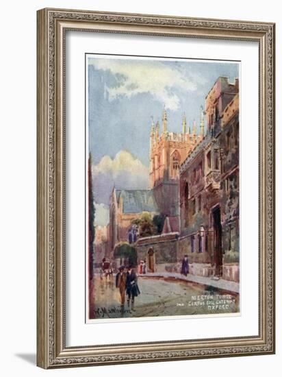 Merton College Tower, Corpus Christi Gateway-William Matthison-Framed Giclee Print