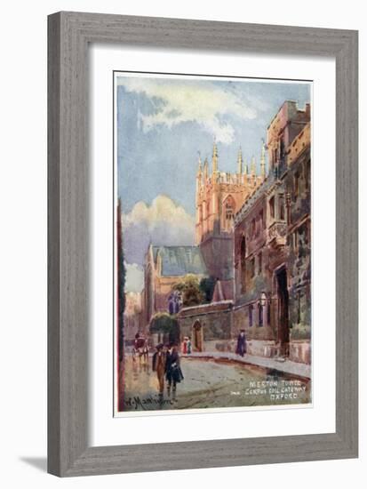 Merton College Tower, Corpus Christi Gateway-William Matthison-Framed Giclee Print