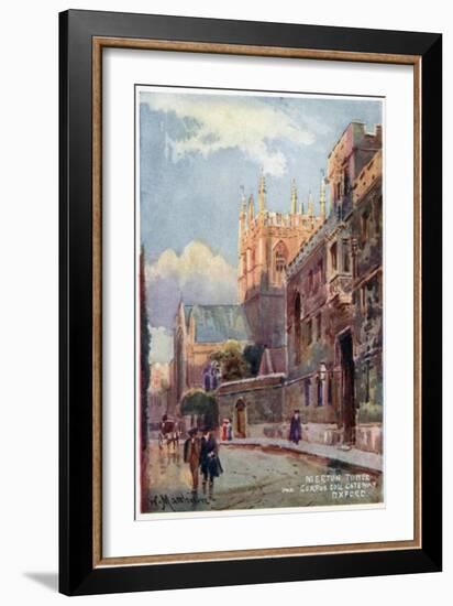 Merton College Tower, Corpus Christi Gateway-William Matthison-Framed Giclee Print