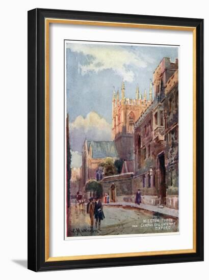 Merton College Tower, Corpus Christi Gateway-William Matthison-Framed Giclee Print
