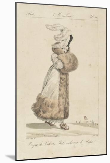 Merveilleuse : Toque de velours-Horace Vernet-Mounted Giclee Print