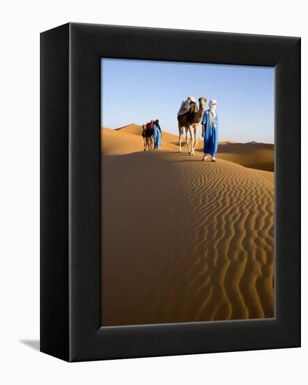 Merzouga, Erg Chebbi, Sahara Desert, Morocco-Gavin Hellier-Framed Premier Image Canvas