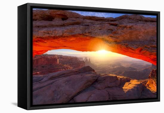 Mesa Arch at Sunrise-Dean Fikar-Framed Premier Image Canvas