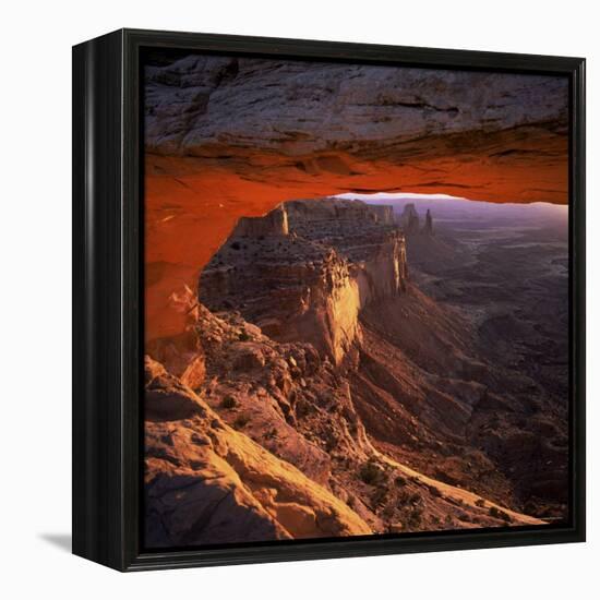 Mesa Arch, Canyonlands National Park, Utah, United States of America (U.S.A.), North America-Tony Gervis-Framed Premier Image Canvas