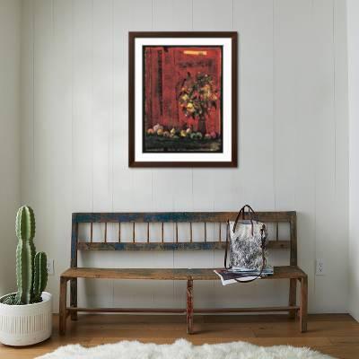 Mesa con Mantel Rojo' Giclee Print - Juaquin Hidalgo | Art.com
