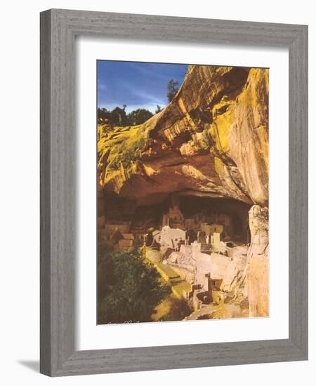 Mesa Verde Indian Ruins-null-Framed Art Print