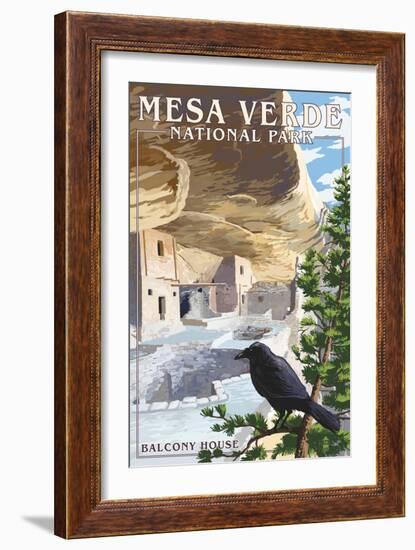 Mesa Verde National Park, Colorado - Balcony House-Lantern Press-Framed Art Print