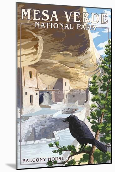 Mesa Verde National Park, Colorado - Balcony House-Lantern Press-Mounted Art Print