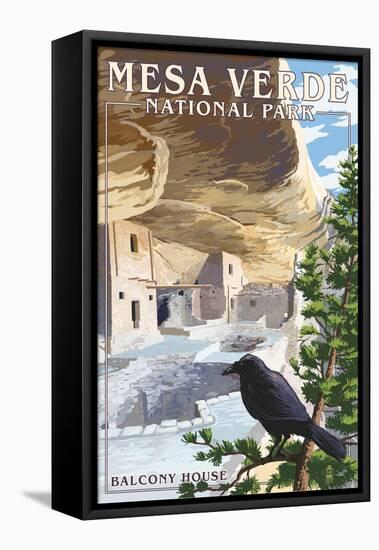 Mesa Verde National Park, Colorado - Balcony House-Lantern Press-Framed Stretched Canvas