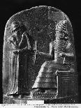 Code of Hammurabi, the God Shamash Dictating Laws to Hammurabi, King of Babylon, Susa, c.1750 BC-Mesopotamian-Giclee Print