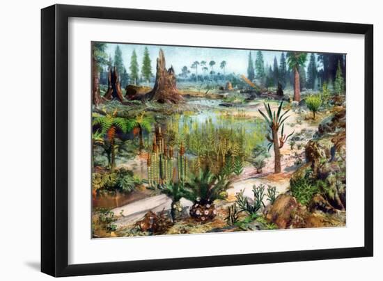 Mesozoic Landscape-Science Source-Framed Giclee Print