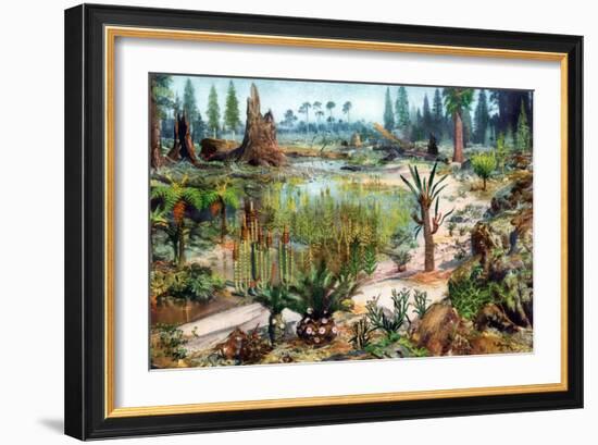 Mesozoic Landscape-Science Source-Framed Giclee Print