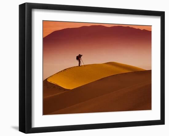 Mesquite Flat Dunes at Death Vakkey National Park-Gleb Tarro-Framed Photographic Print