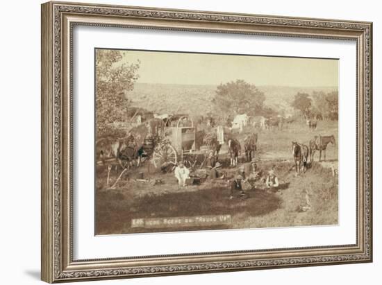 Mess Scene on "Round Up"-John C.H. Grabill-Framed Art Print