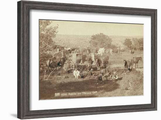 Mess Scene on "Round Up"-John C.H. Grabill-Framed Art Print