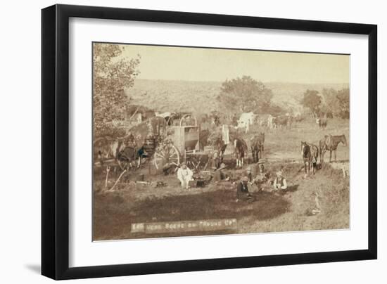 Mess Scene on "Round Up"-John C.H. Grabill-Framed Art Print