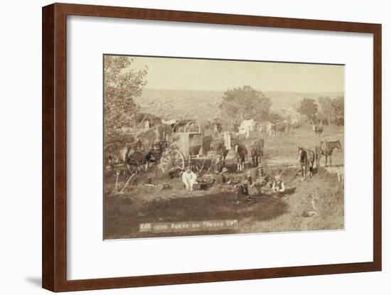 Mess Scene on "Round Up"-John C.H. Grabill-Framed Art Print