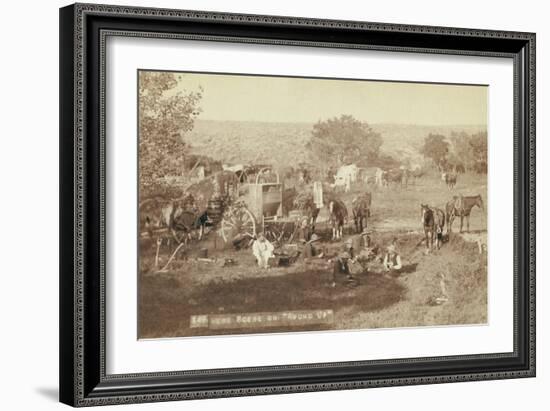 Mess Scene on "Round Up"-John C.H. Grabill-Framed Art Print