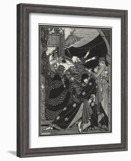 Message Found in a Bottle, 1918 (Pencil, Pen and Black Ink, on Vellum)-Harry Clarke-Framed Giclee Print