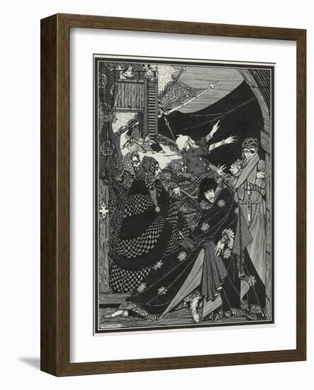 Message Found in a Bottle, 1918 (Pencil, Pen and Black Ink, on Vellum)-Harry Clarke-Framed Giclee Print