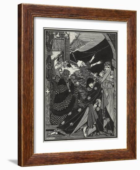 Message Found in a Bottle, 1918 (Pencil, Pen and Black Ink, on Vellum)-Harry Clarke-Framed Giclee Print