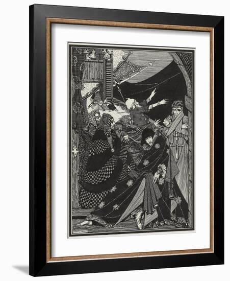 Message Found in a Bottle, 1918 (Pencil, Pen and Black Ink, on Vellum)-Harry Clarke-Framed Giclee Print